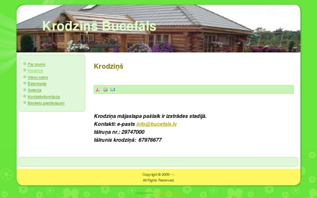 Bucefāls, viesu nams un krodziņš, SIA